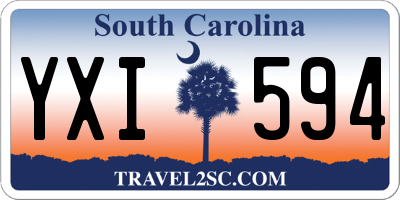 SC license plate YXI594