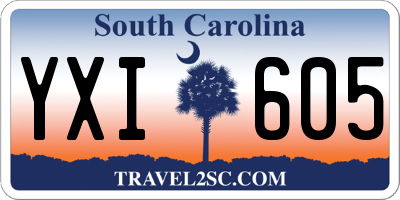 SC license plate YXI605