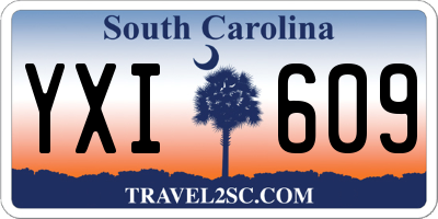 SC license plate YXI609
