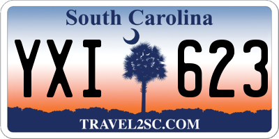 SC license plate YXI623