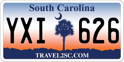 SC license plate YXI626