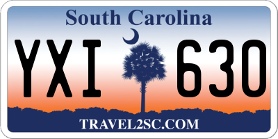 SC license plate YXI630
