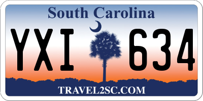 SC license plate YXI634