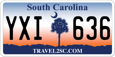 SC license plate YXI636