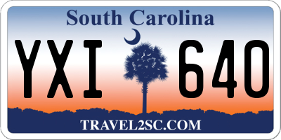 SC license plate YXI640