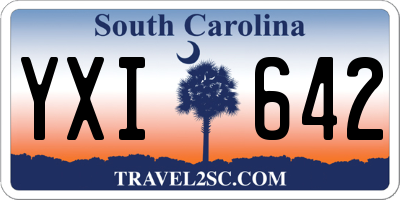 SC license plate YXI642
