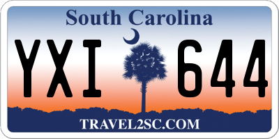 SC license plate YXI644