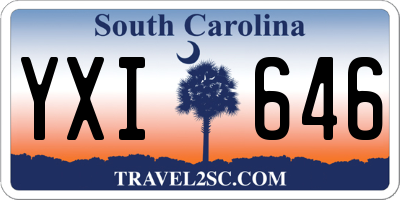 SC license plate YXI646