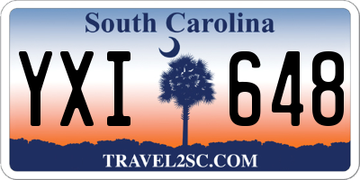 SC license plate YXI648