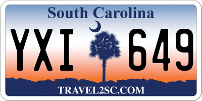 SC license plate YXI649