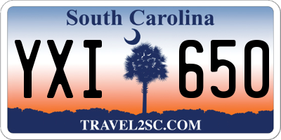 SC license plate YXI650