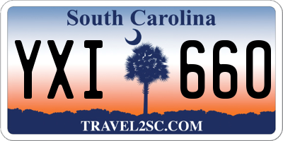 SC license plate YXI660
