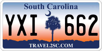 SC license plate YXI662