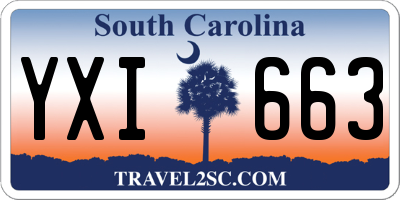 SC license plate YXI663