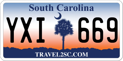 SC license plate YXI669