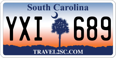 SC license plate YXI689