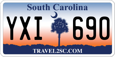 SC license plate YXI690