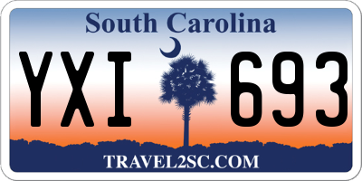 SC license plate YXI693