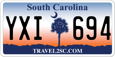 SC license plate YXI694