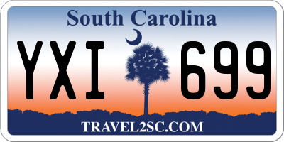 SC license plate YXI699