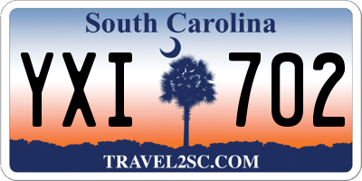 SC license plate YXI702
