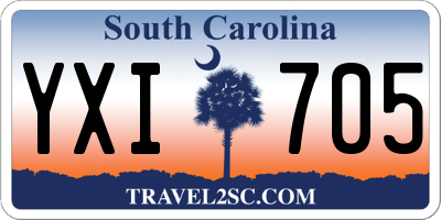 SC license plate YXI705