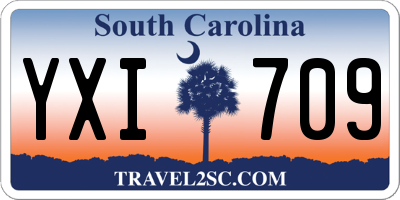 SC license plate YXI709