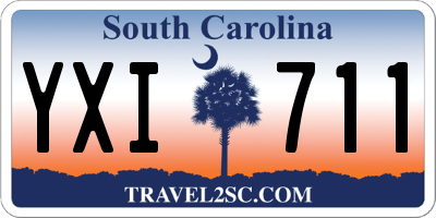 SC license plate YXI711