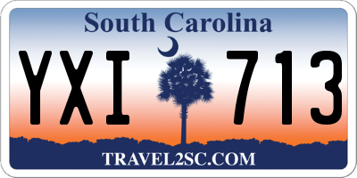 SC license plate YXI713