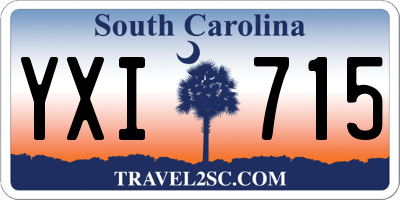 SC license plate YXI715