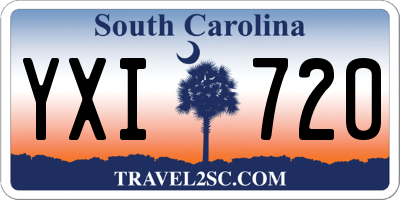 SC license plate YXI720