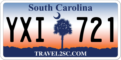 SC license plate YXI721