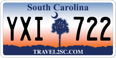 SC license plate YXI722
