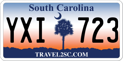 SC license plate YXI723