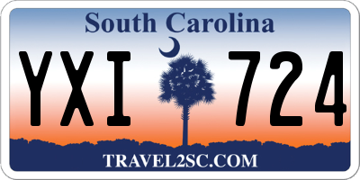 SC license plate YXI724