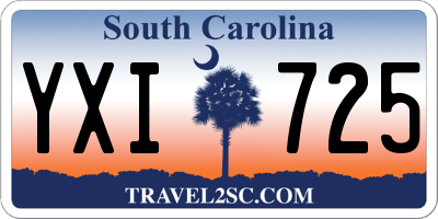 SC license plate YXI725