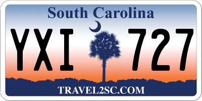 SC license plate YXI727