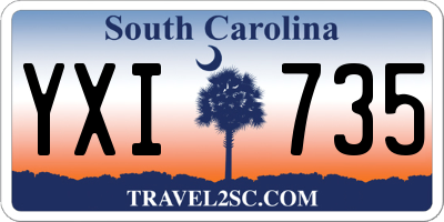 SC license plate YXI735