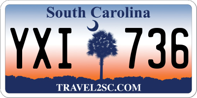 SC license plate YXI736