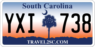 SC license plate YXI738