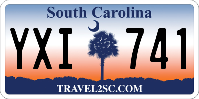 SC license plate YXI741