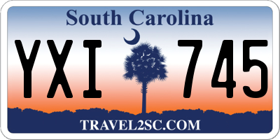 SC license plate YXI745