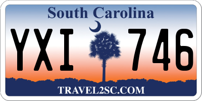 SC license plate YXI746