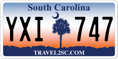 SC license plate YXI747