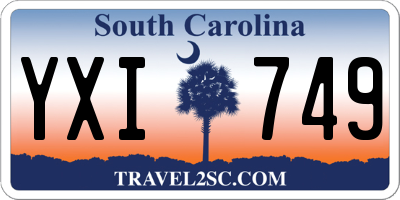 SC license plate YXI749