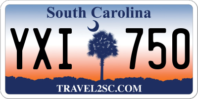 SC license plate YXI750