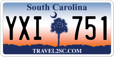 SC license plate YXI751