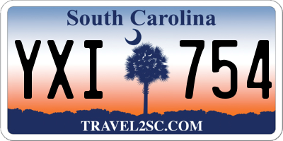 SC license plate YXI754