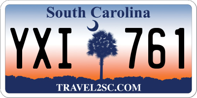 SC license plate YXI761