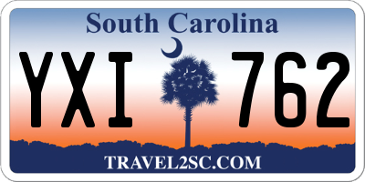 SC license plate YXI762